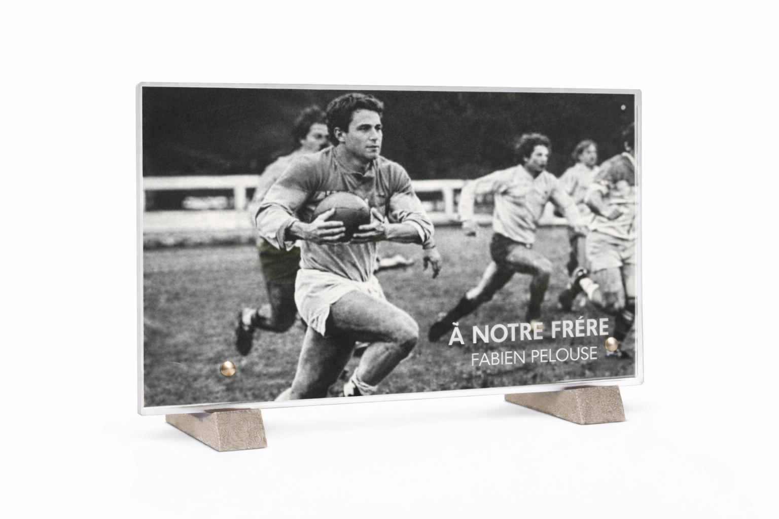 Plaque funéraire plexiglass personnalisée